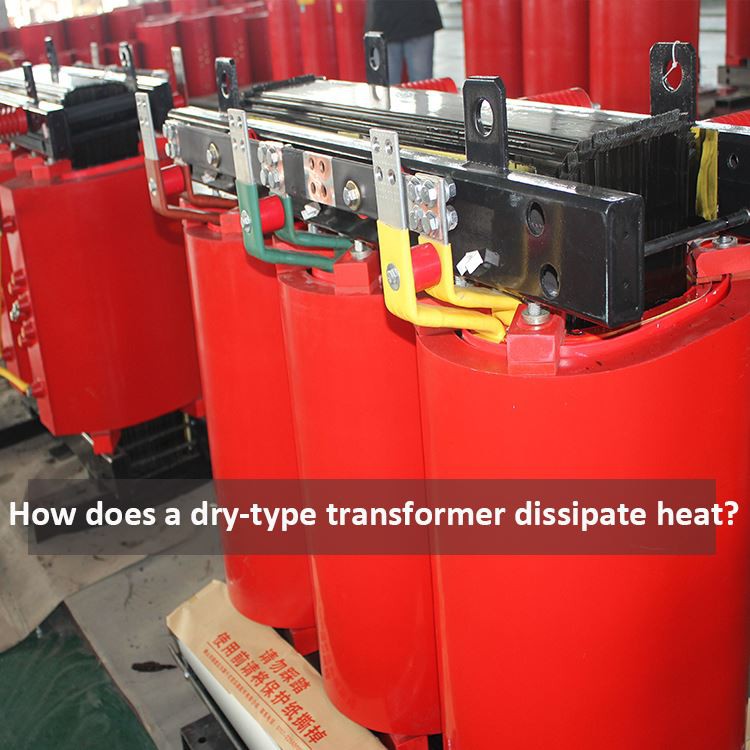 How does a dry-type transformer dissipate heat ?